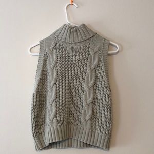 Cropped turtleneck sweater